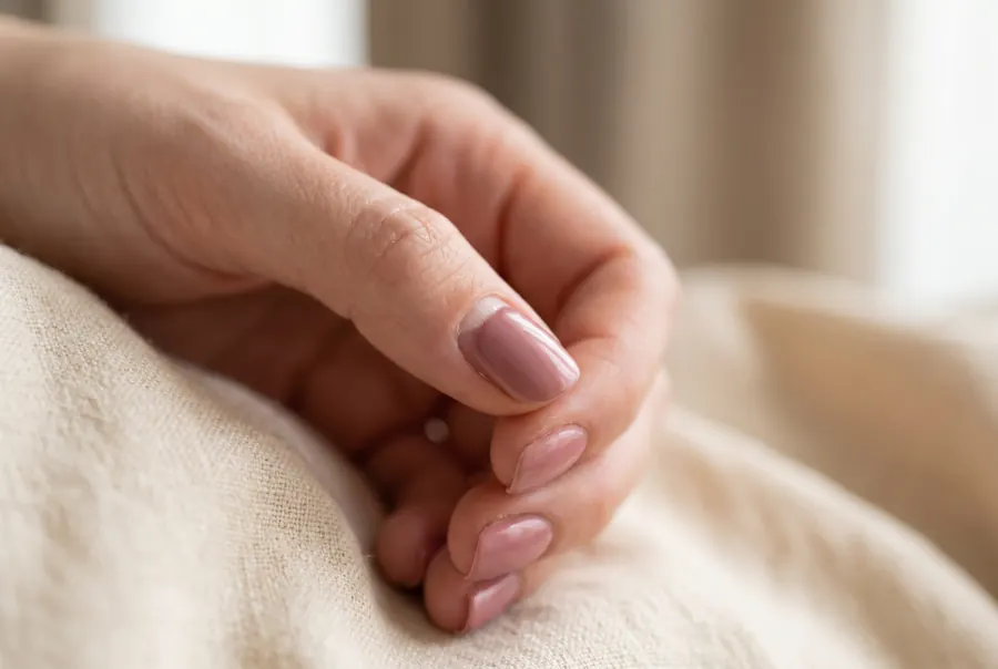 Gel-Maniküre mit sichtbarem Ansatz — Zeit für Refill